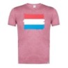 CAMISETA ROJA MEZCLA bandera luxemburgo pais gobierno luxemburgués moda verano tshirt