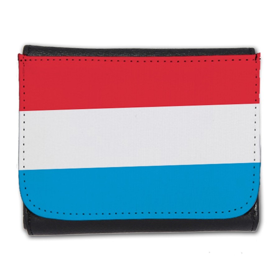 BILLETERA BILLETERO bandera luxemburgo pais gobierno luxemburgués hombre caballero negro monedero