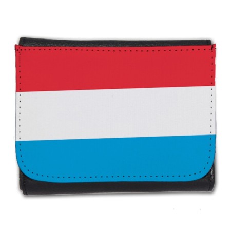 BILLETERA BILLETERO bandera luxemburgo pais gobierno luxemburgués hombre caballero negro monedero