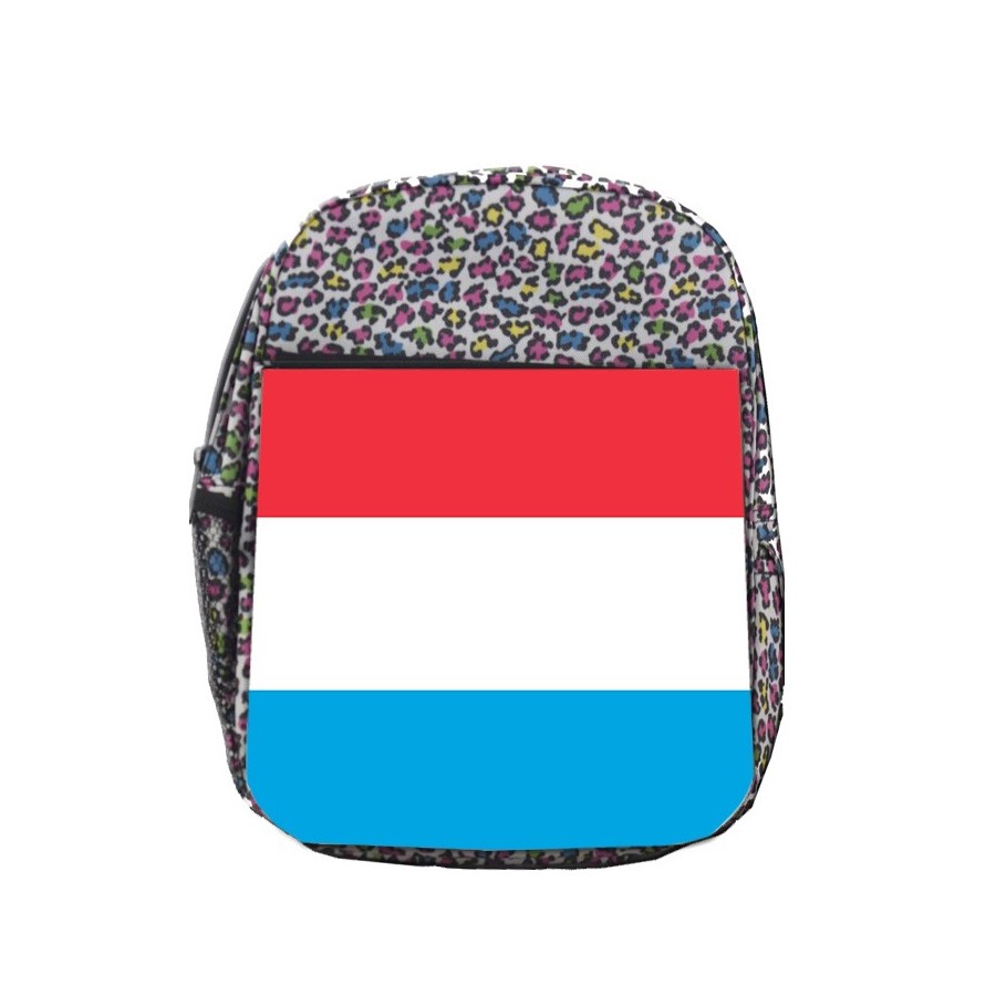 MOCHILA LUNARES ESTAMPADO bandera luxemburgo pais gobierno luxemburgués escolar personalizado picnic excursión deporte