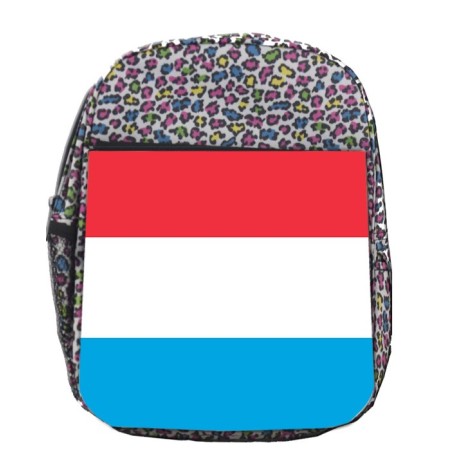 MOCHILA LUNARES ESTAMPADO bandera luxemburgo pais gobierno luxemburgués escolar personalizado picnic excursión deporte