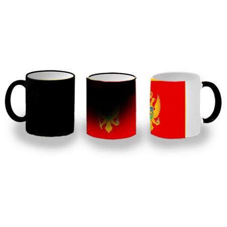 TAZA MÁGICA bandera montenegro pais gobierno montenegrino personalizada