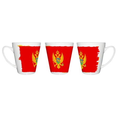 TAZA CÓNICA bandera montenegro pais gobierno montenegrino conica personalizada