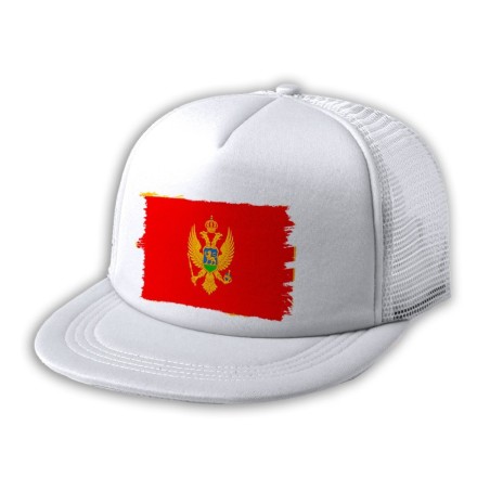 GORRA 5 PANELES REDECILLA TRASERA bandera montenegro pais gobierno montenegrino estilo rapero