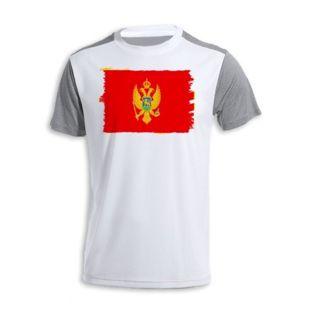 CAMISETA DISEÑO BICOLOR bandera montenegro pais gobierno montenegrino personalizada