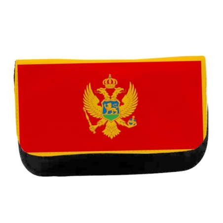 ESTUCHE NECESER DE LONA bandera montenegro pais gobierno montenegrino unisex negro bolsa aseo multiusos