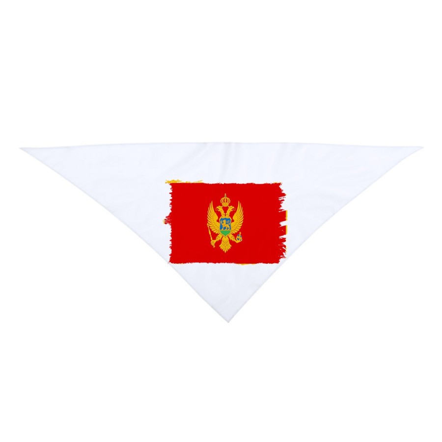 PAÑOLETA GRANDE TRIANGULAR SUAVE bandera montenegro pais gobierno montenegrino moda cuello fiestas