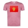 CAMISETA ROJA MEZCLA bandera montenegro pais gobierno montenegrino moda verano tshirt