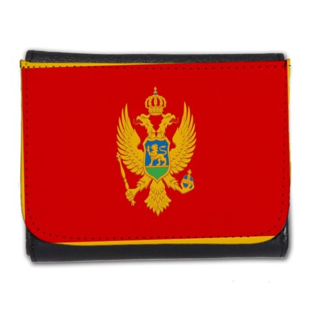 BILLETERA BILLETERO bandera montenegro pais gobierno montenegrino hombre caballero negro monedero