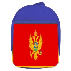 MOCHILA AZUL bandera montenegro pais gobierno montenegrino escolar personalizado picnic excursión deporte