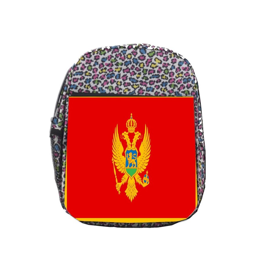 MOCHILA LUNARES ESTAMPADO bandera montenegro pais gobierno montenegrino escolar personalizado picnic excursión deporte