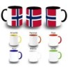 TAZA COLORES bandera noruega pais gobierno noruego color personalizada