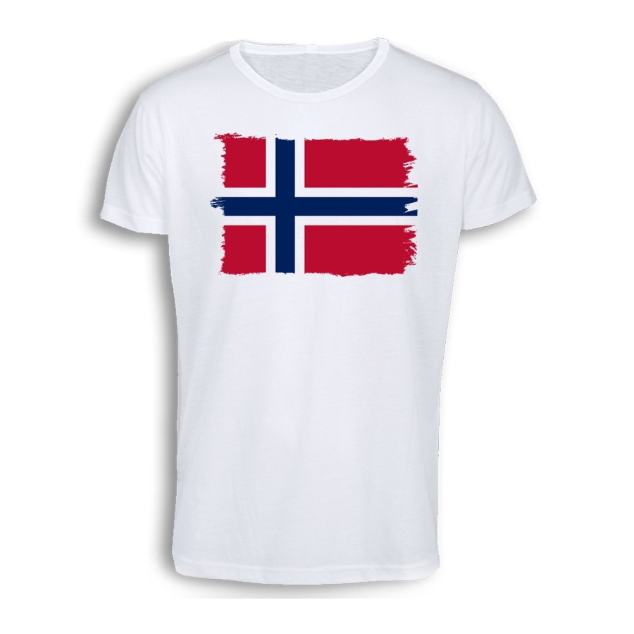 CAMISETA TACTO ALGODÓN bandera noruega pais gobierno noruego cómoda personalizada