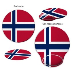 ALFOMBRILLA REDONDEADA bandera noruega pais gobierno noruego curva curvada reposamuñecas pc raton