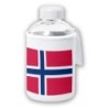 BIDON CRISTAL CON FUNDA SOFT SHELL bandera noruega pais gobierno noruego tapon seguridad botella