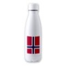 BIDON 700 ML ACERO INOXIDABLE bandera noruega pais gobierno noruego tapon seguridad botella