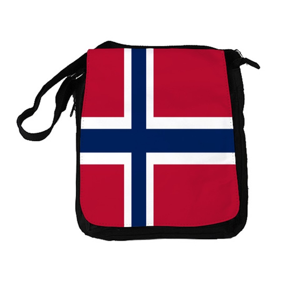 BANDOLERA REPORTERO MEDIANA BOLSO bandera noruega pais gobierno noruego bolsa mochila hombro