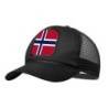 GORRA NEGRA CON REJILLA bandera noruega pais gobierno noruego moda deporte