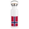 BIDON 750 ML ACERO INOXIDABLE ESTILO RETRO bandera noruega pais gobierno noruego deporte deportivo botella