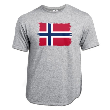 CAMISETA GRIS MEZCLA bandera noruega pais gobierno noruego moda verano personalizada