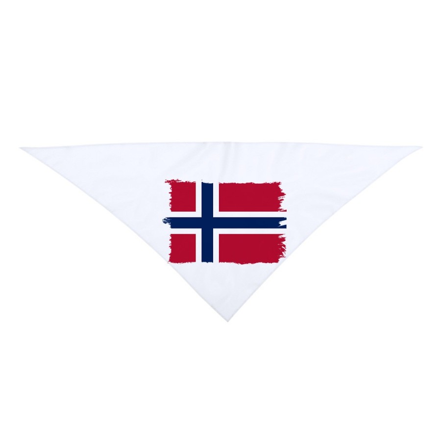 PAÑOLETA TRIANGULAR SUAVE bandera noruega pais gobierno noruego moda cuello fiestas