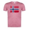 CAMISETA ROJA MEZCLA bandera noruega pais gobierno noruego moda verano tshirt