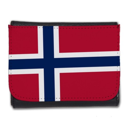 BILLETERA BILLETERO bandera noruega pais gobierno noruego hombre caballero negro monedero