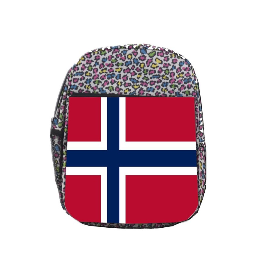 MOCHILA LUNARES ESTAMPADO bandera noruega pais gobierno noruego escolar personalizado picnic excursión deporte