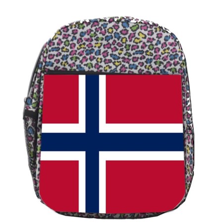 MOCHILA LUNARES ESTAMPADO bandera noruega pais gobierno noruego escolar personalizado picnic excursión deporte