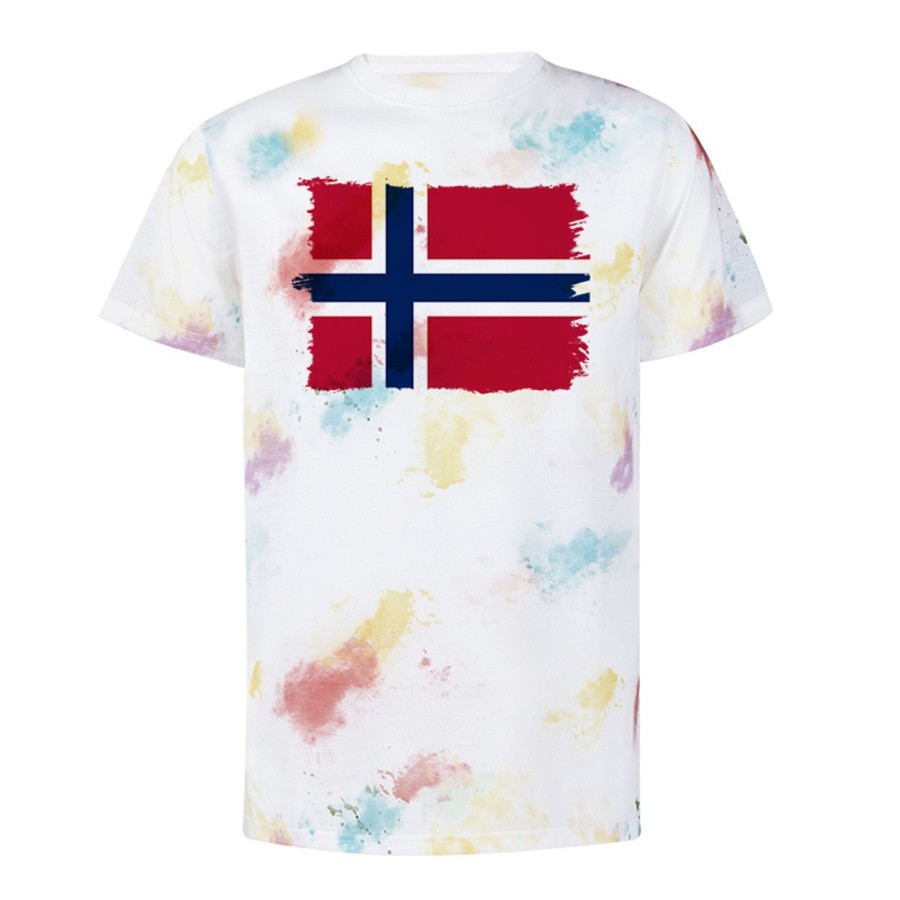 CAMISETA MARCAS COLORES bandera noruega pais gobierno noruego personalizada