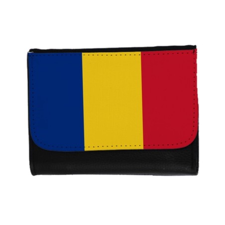 BILLETERA BILLETERO bandera rumanía pais gobierno rumano unisex negro monedero