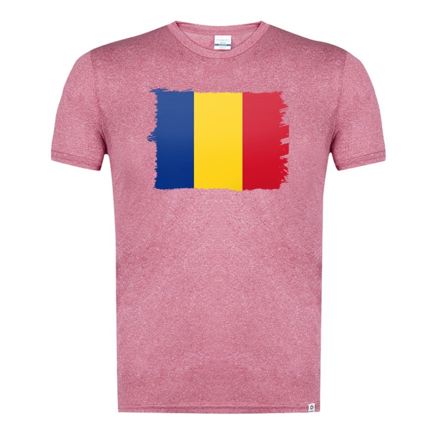 CAMISETA ROJA MEZCLA bandera rumanía pais gobierno rumano moda verano tshirt