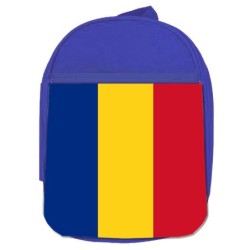 MOCHILA AZUL bandera rumanía pais gobierno rumano escolar personalizado picnic excursión deporte