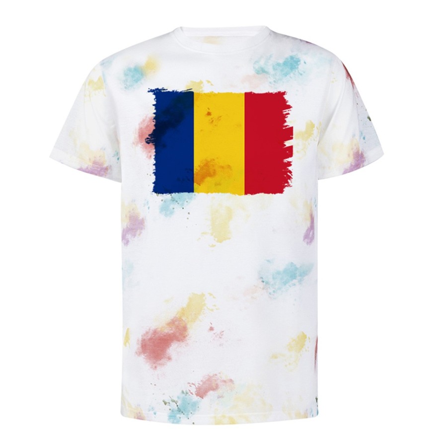 CAMISETA MARCAS COLORES bandera rumanía pais gobierno rumano personalizada