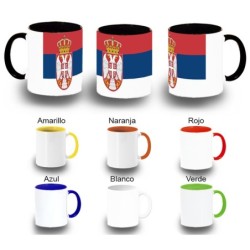 TAZA COLORES bandera serbia...