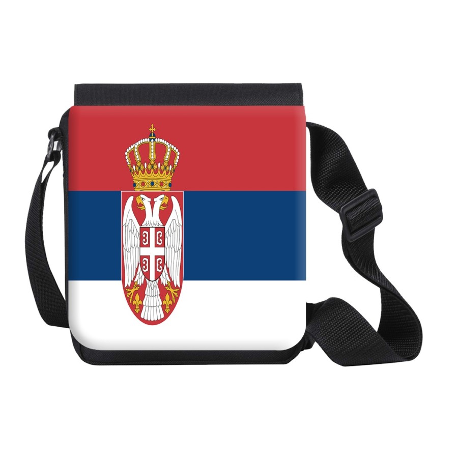 BANDOLERA PEQUEÑA bandera serbia pais gobierno serbio bolso personalizada