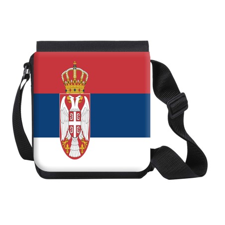 BANDOLERA PEQUEÑA bandera serbia pais gobierno serbio bolso personalizada