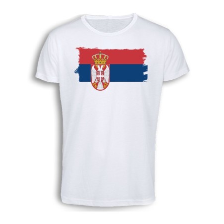 CAMISETA TACTO ALGODÓN bandera serbia pais gobierno serbio cómoda personalizada