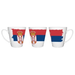 TAZA CÓNICA bandera serbia...