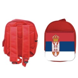 MOCHILA ROJA bandera serbia...