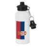 BIDON 600 ML ACERO INOXIDABLE CON CHUPON bandera serbia pais gobierno serbio escolar deporte bicicleta