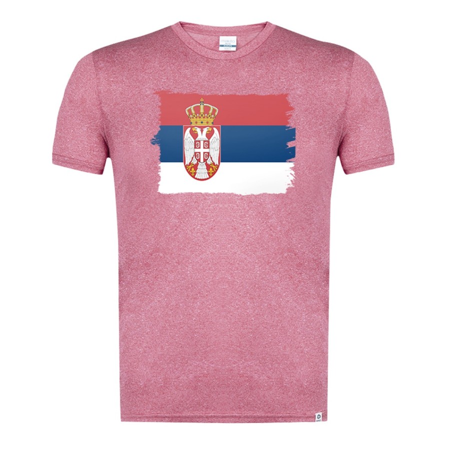 CAMISETA ROJA MEZCLA bandera serbia pais gobierno serbio moda verano tshirt