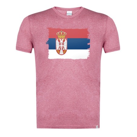 CAMISETA ROJA MEZCLA bandera serbia pais gobierno serbio moda verano tshirt