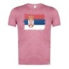 CAMISETA ROJA MEZCLA bandera serbia pais gobierno serbio moda verano tshirt