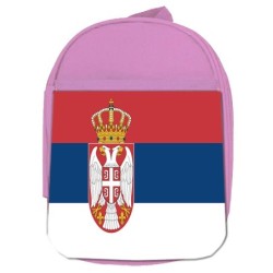 MOCHILA ROSA bandera serbia...