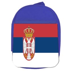 MOCHILA AZUL bandera serbia...