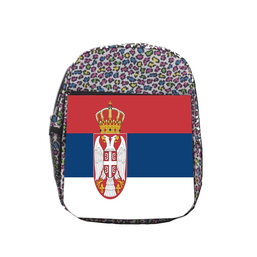 MOCHILA LUNARES ESTAMPADO bandera serbia pais gobierno serbio escolar personalizado picnic excursión deporte