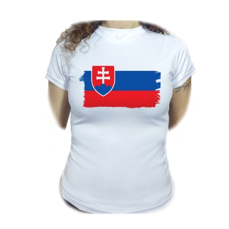 CAMISETA MUJER bandera eslovaquia pais gobierno eslavo moda personalizada