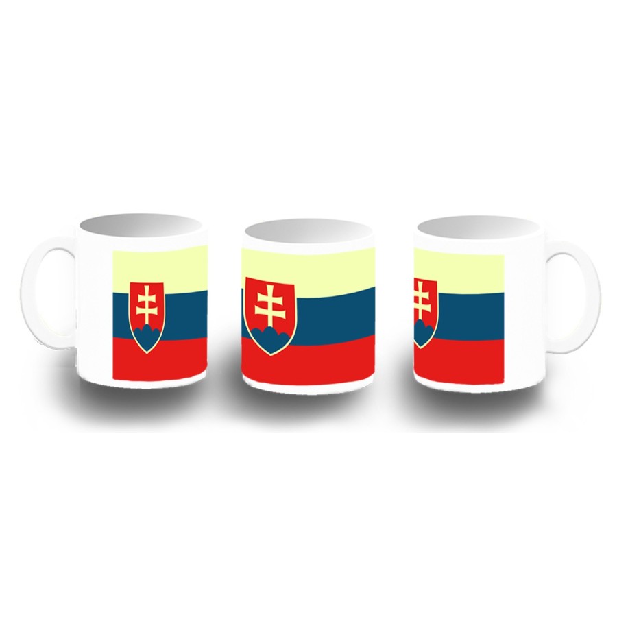 TAZA FOTOLUMINISCENTE bandera eslovaquia pais gobierno eslavo BRILLA OSCURIDAD