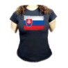 CAMISETA NEGRA MUJER bandera eslovaquia pais gobierno eslavo oferta personalizada